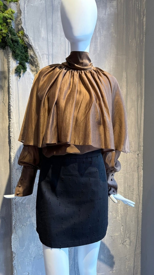  WILMA SHIRT BROWN - Vesta Donna 