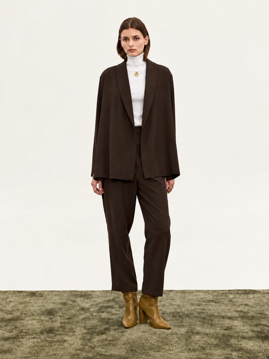  FLOW BLAZER BROWN - Vesta Donna 