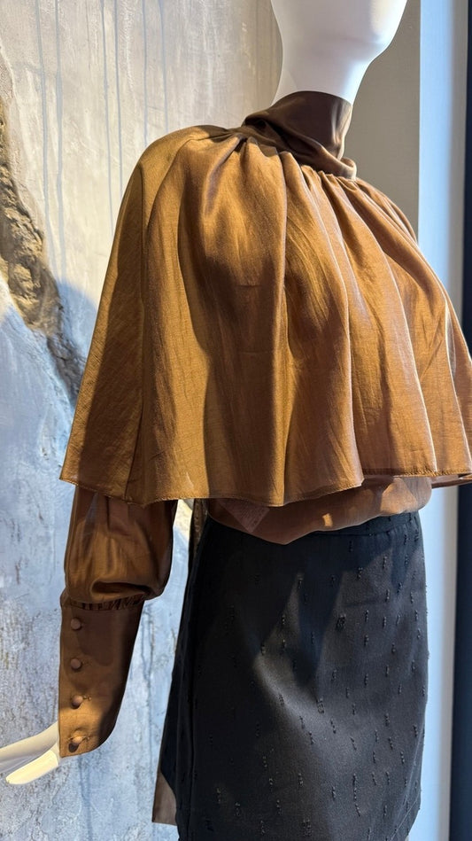  WILMA SHIRT BROWN - Vesta Donna 