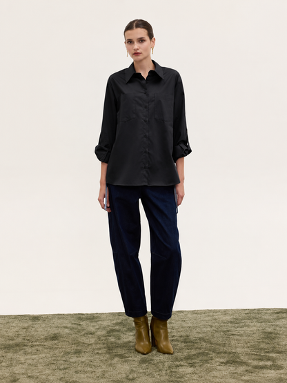 LIVIA RELAXED SHIRT BLACK