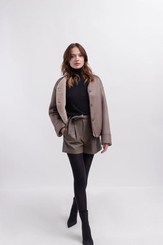  ONIA ECO LEATHER SKIRT - Vesta Donna 