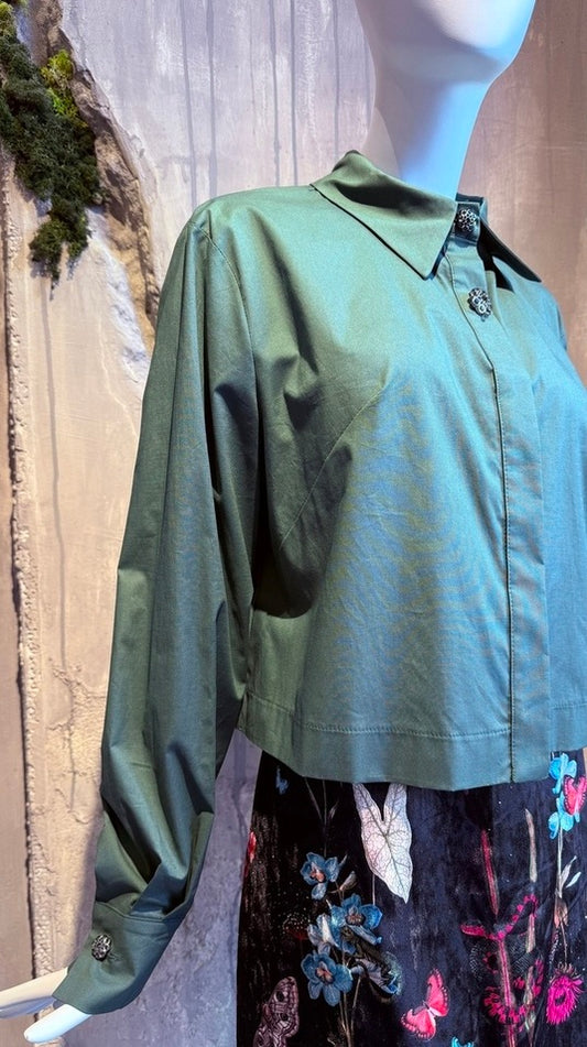  ANNETTE SHIRT GREEN - Vesta Donna 