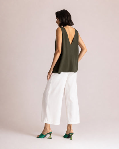 KELLY SLEEVELESS TOP KHAKI