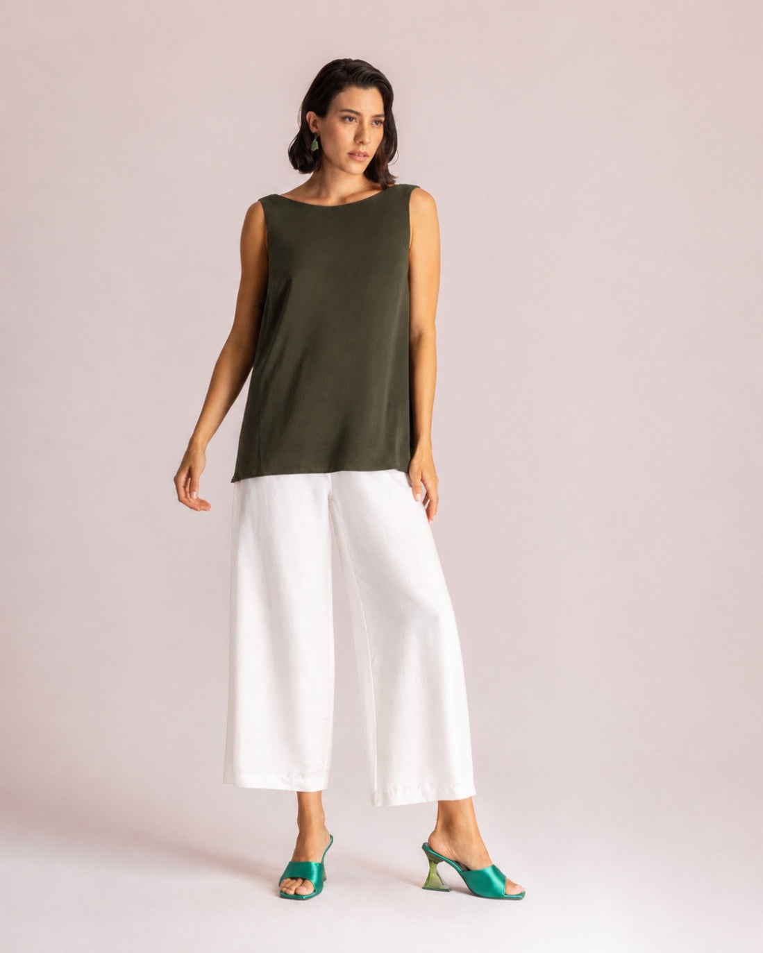 KELLY SLEEVELESS TOP KHAKI