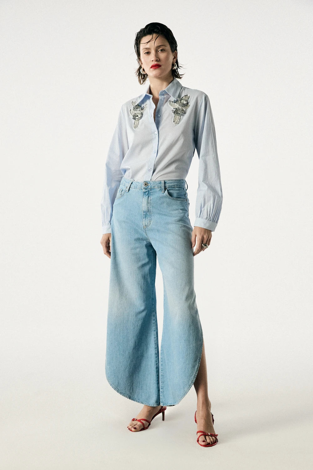  GRETA WIDE LEG JEANS - Vesta Donna 