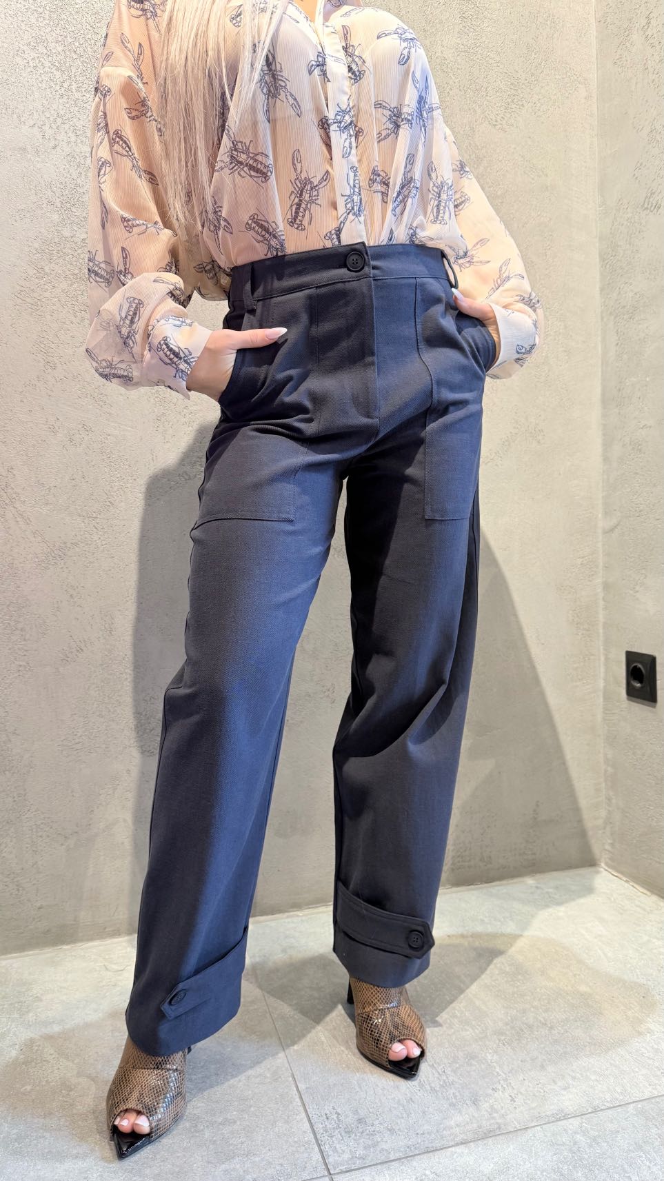  SORAYA PANTS BLUE - Vesta Donna 