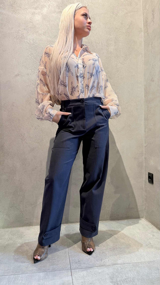  SORAYA PANTS BLUE - Vesta Donna 