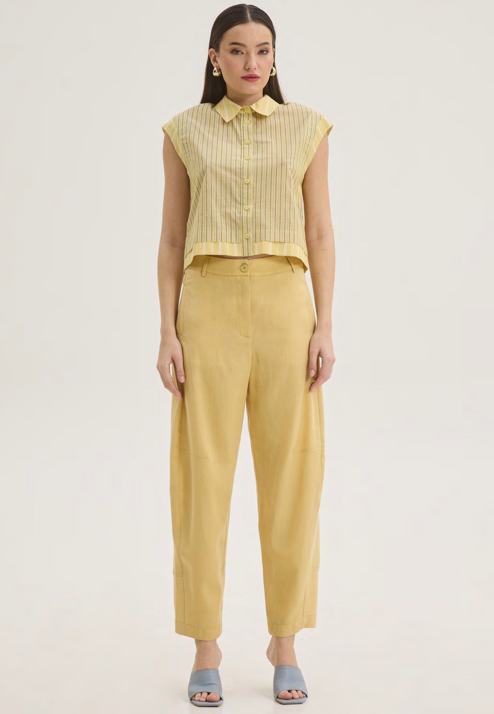 LOREN SLOUCHY PANTS MUSTARD - Vesta Donna 
