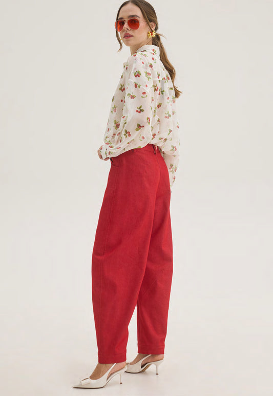 GLADIS SHIRT CHERRIES WHITE