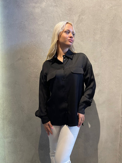 Nema MILANI SHIRT BLACK - Vesta Donna 