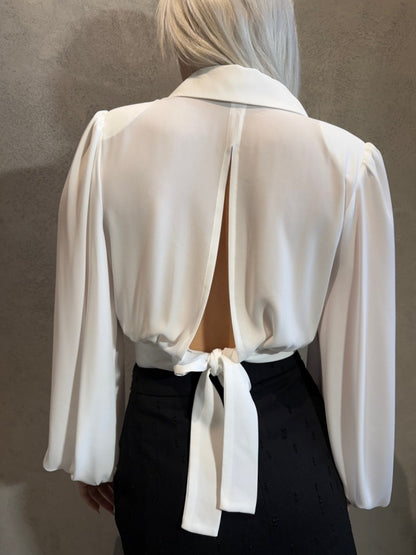 SUSAN CROPPED SHIRT WHITE