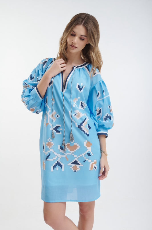  JASMINE BLUE DRESS - Vesta Donna 