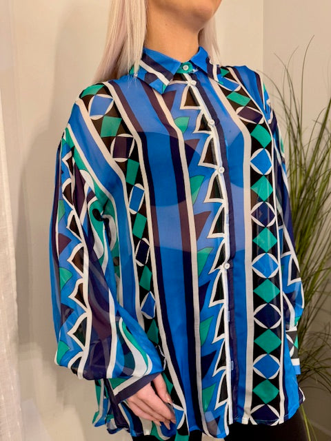 DELILAH SHIRT BLUE - Vesta Donna