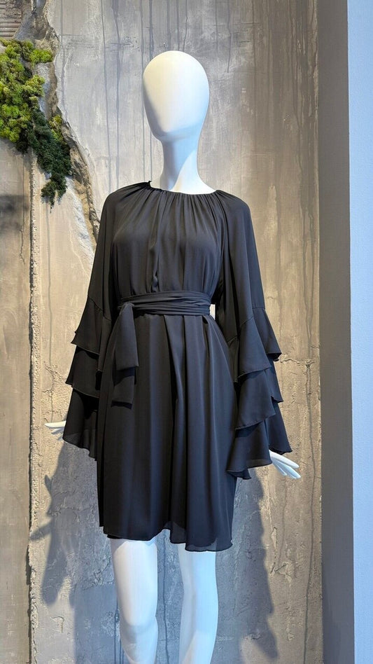  JENNA SHORT DRESS BLACK - Vesta Donna 