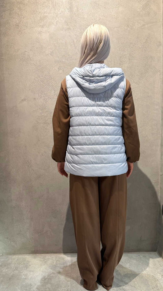MARINA SLEEVELESS JACKET LIGHT BLUE