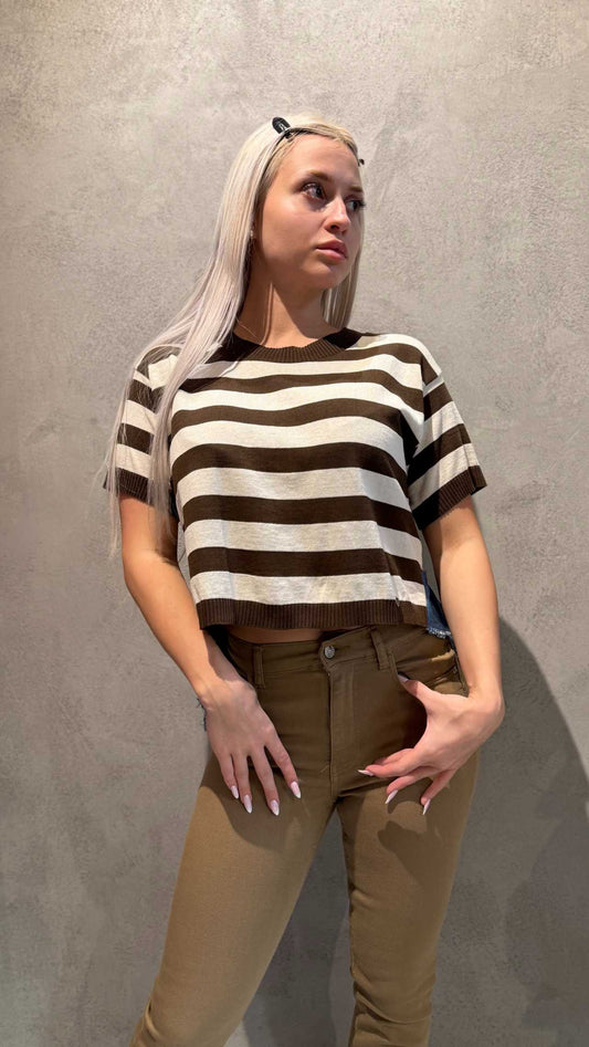 AMALFI KNIT TOP CACAO