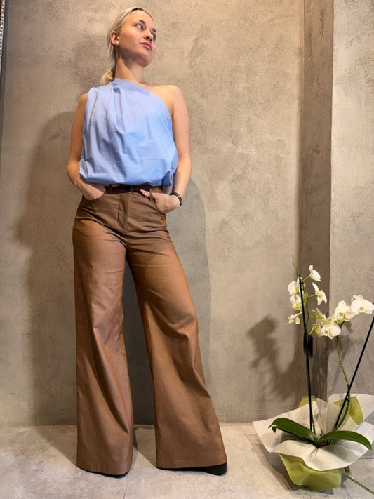 BILLIE PANTS BROWN - Vesta Donna