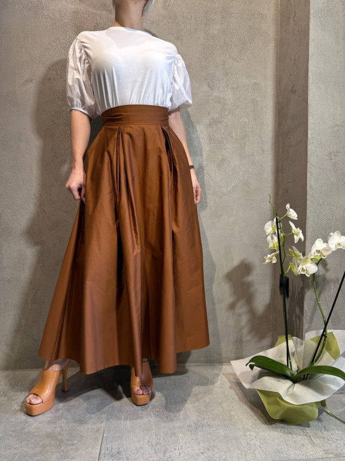  TIFFANY SKIRT CHOCOLATE - Vesta Donna 