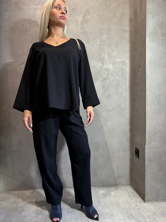  TRUDY TOP BLACK - Vesta Donna 