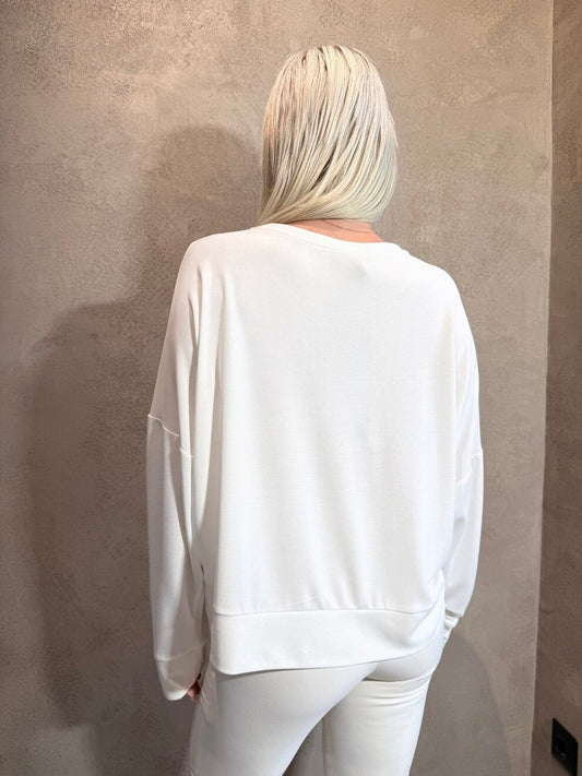  MARY TOP ECRU - Vesta Donna 