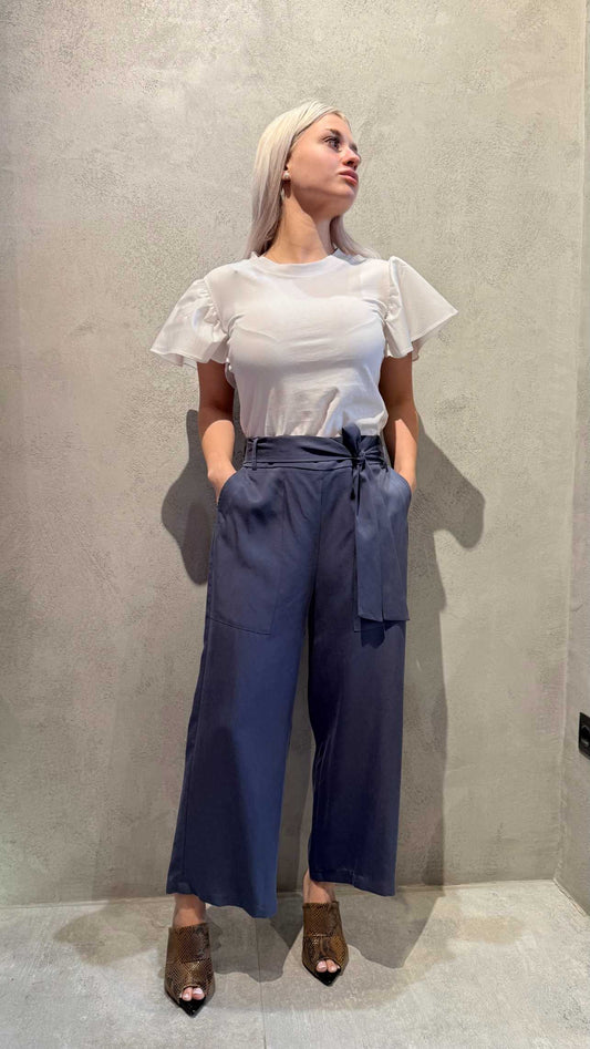 SOPHIA CROP PANTS BLUE