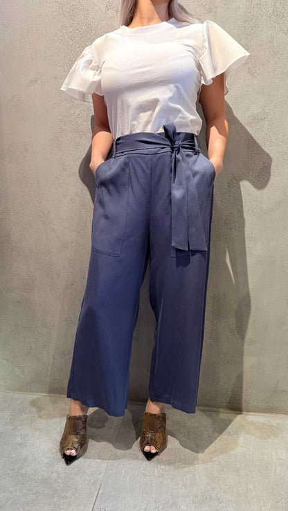 SOPHIA CROP PANTS BLUE