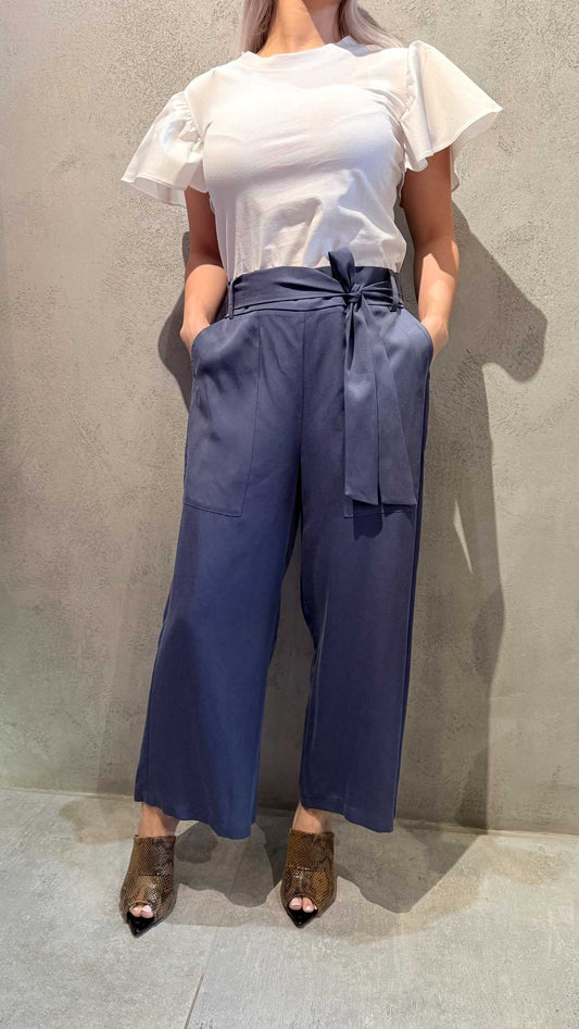 SOPHIA CROP PANTS BLUE