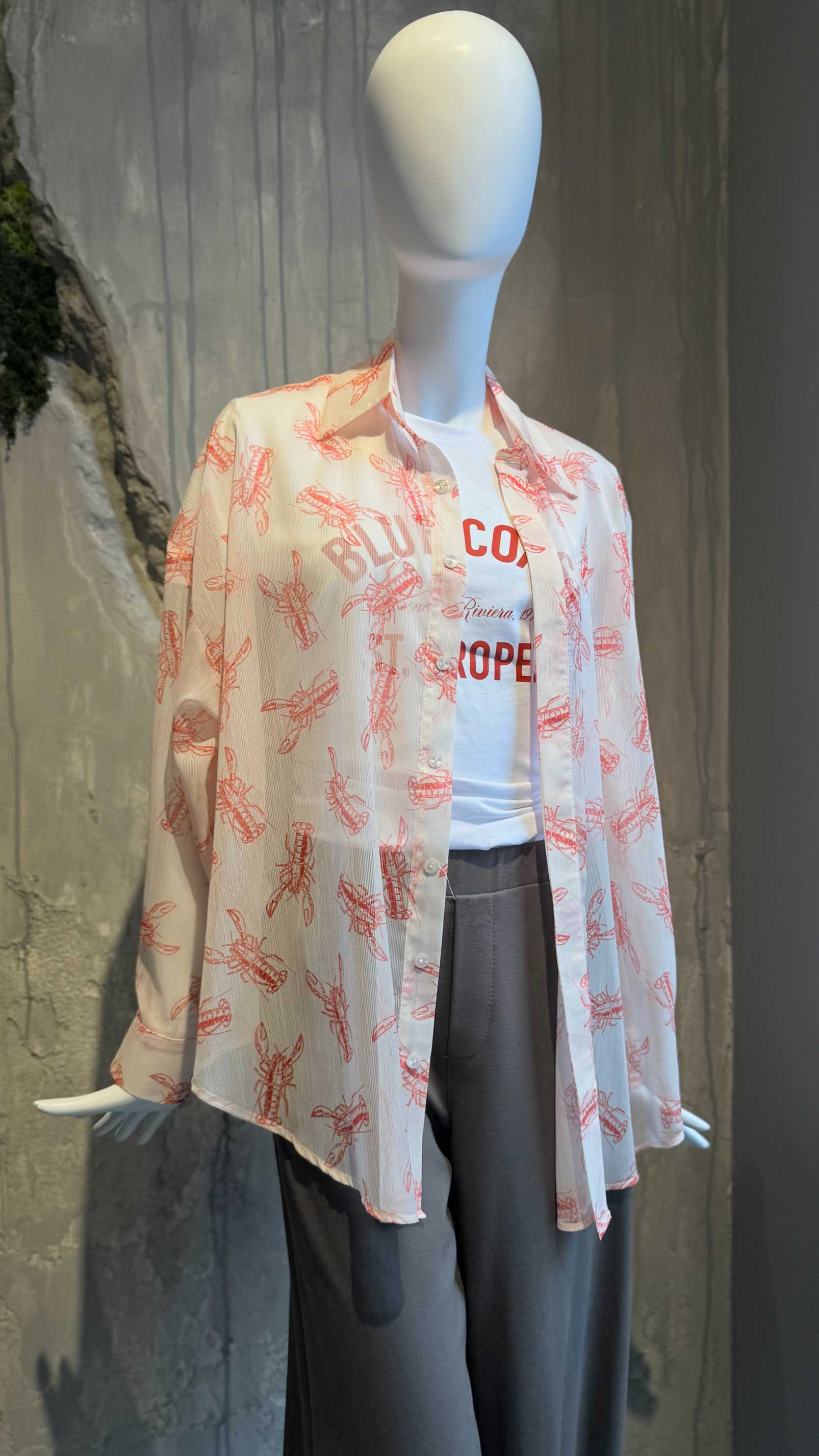  LOBSTER SHIRT RED - Vesta Donna 