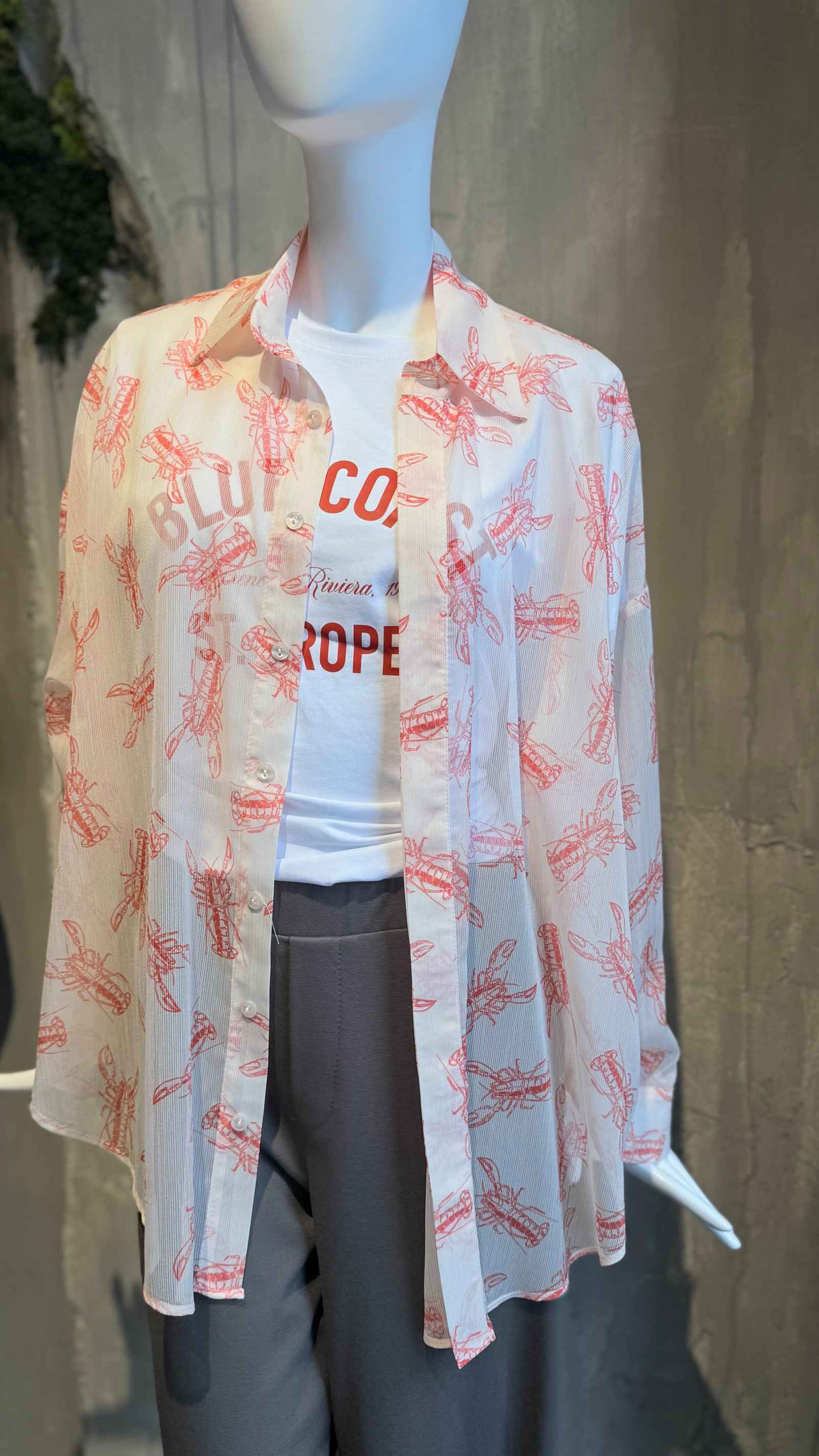  LOBSTER SHIRT RED - Vesta Donna 
