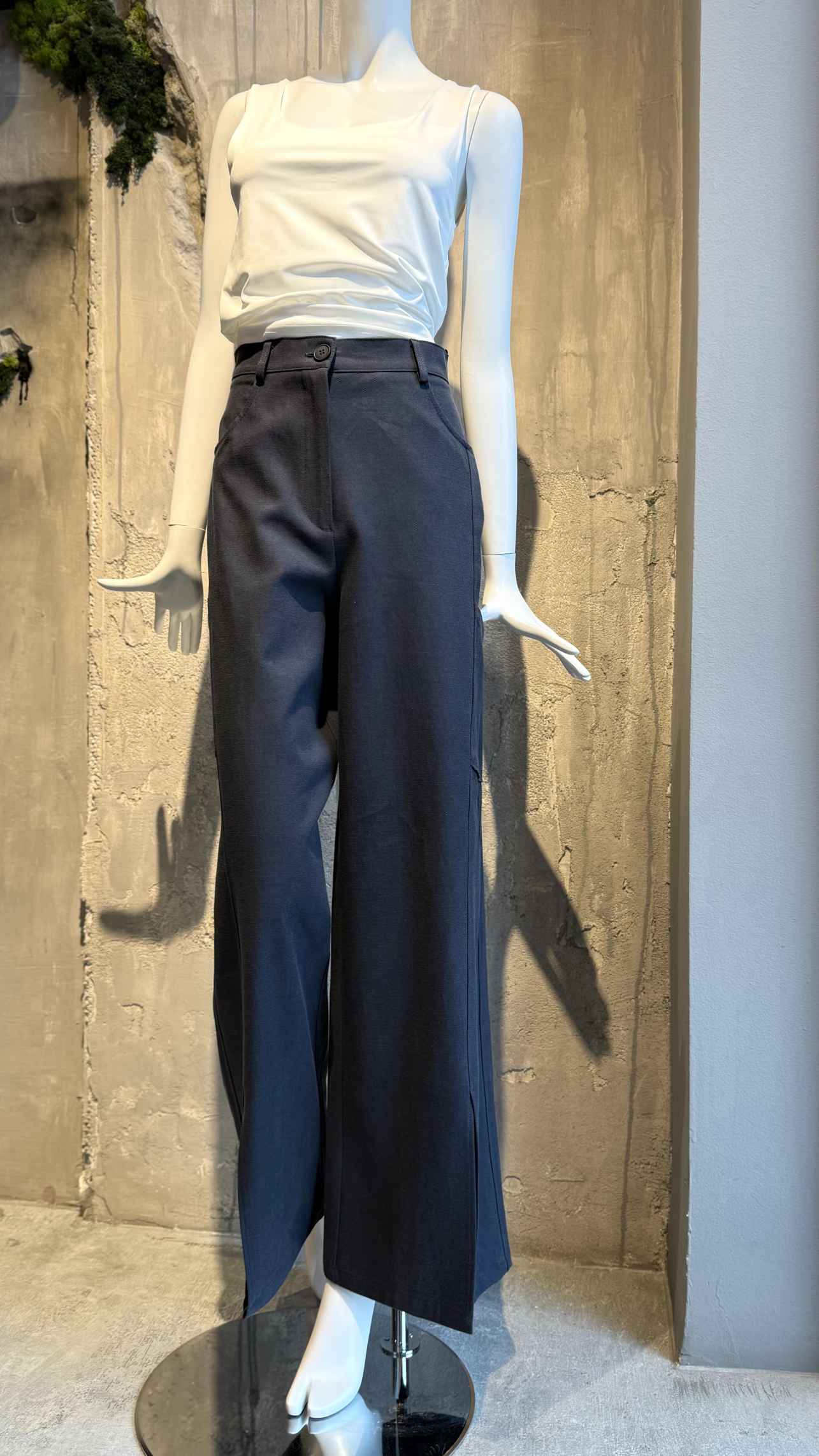  JANISH WIDE LEG PANTS BLUE - Vesta Donna 