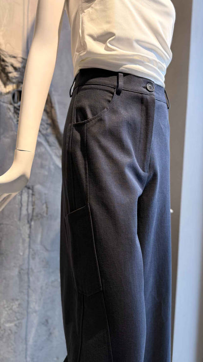  JANISH WIDE LEG PANTS BLUE - Vesta Donna 