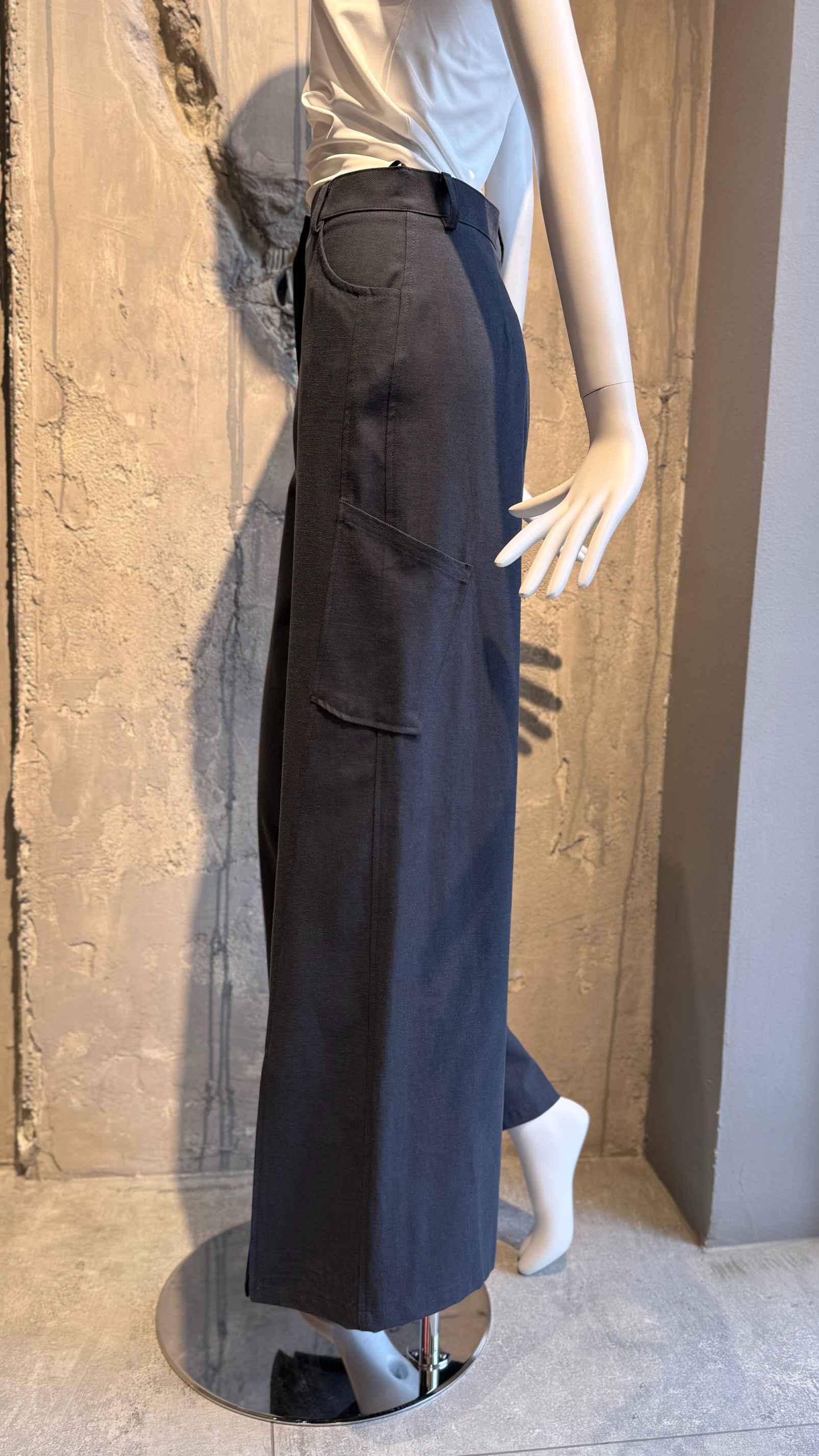  JANISH WIDE LEG PANTS BLUE - Vesta Donna 