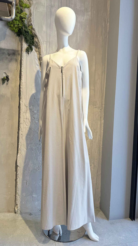 AURORA ZIP JUMPSUIT BEIGE