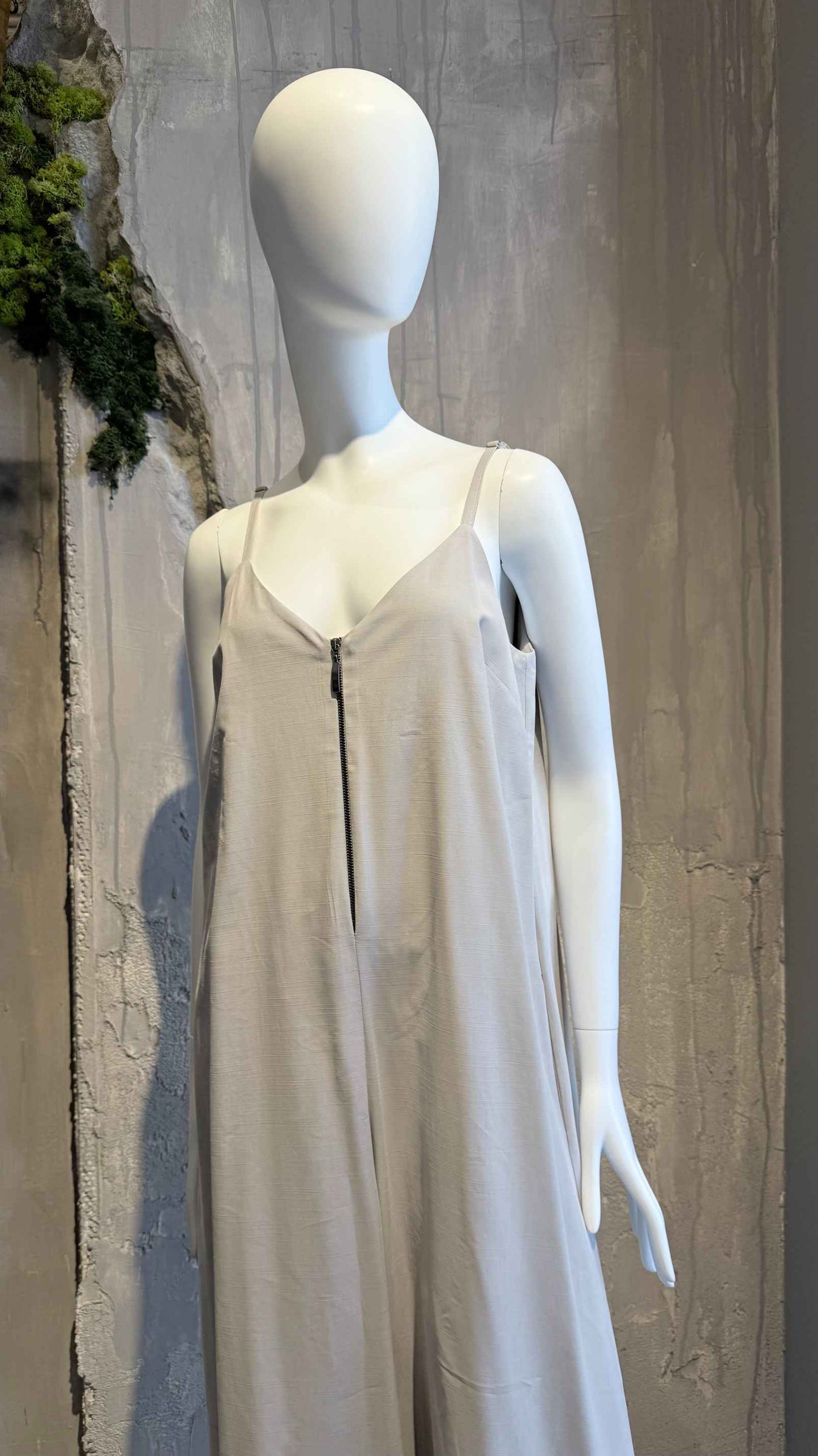  AURORA ZIP JUMPSUIT BEIGE - Vesta Donna 