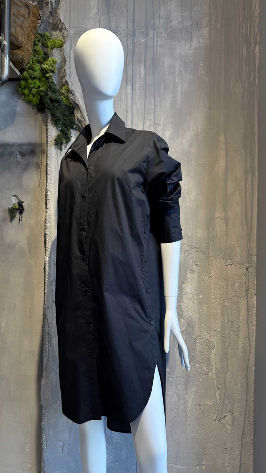SOLSTICE KISS SHIRT DRESS BLACK