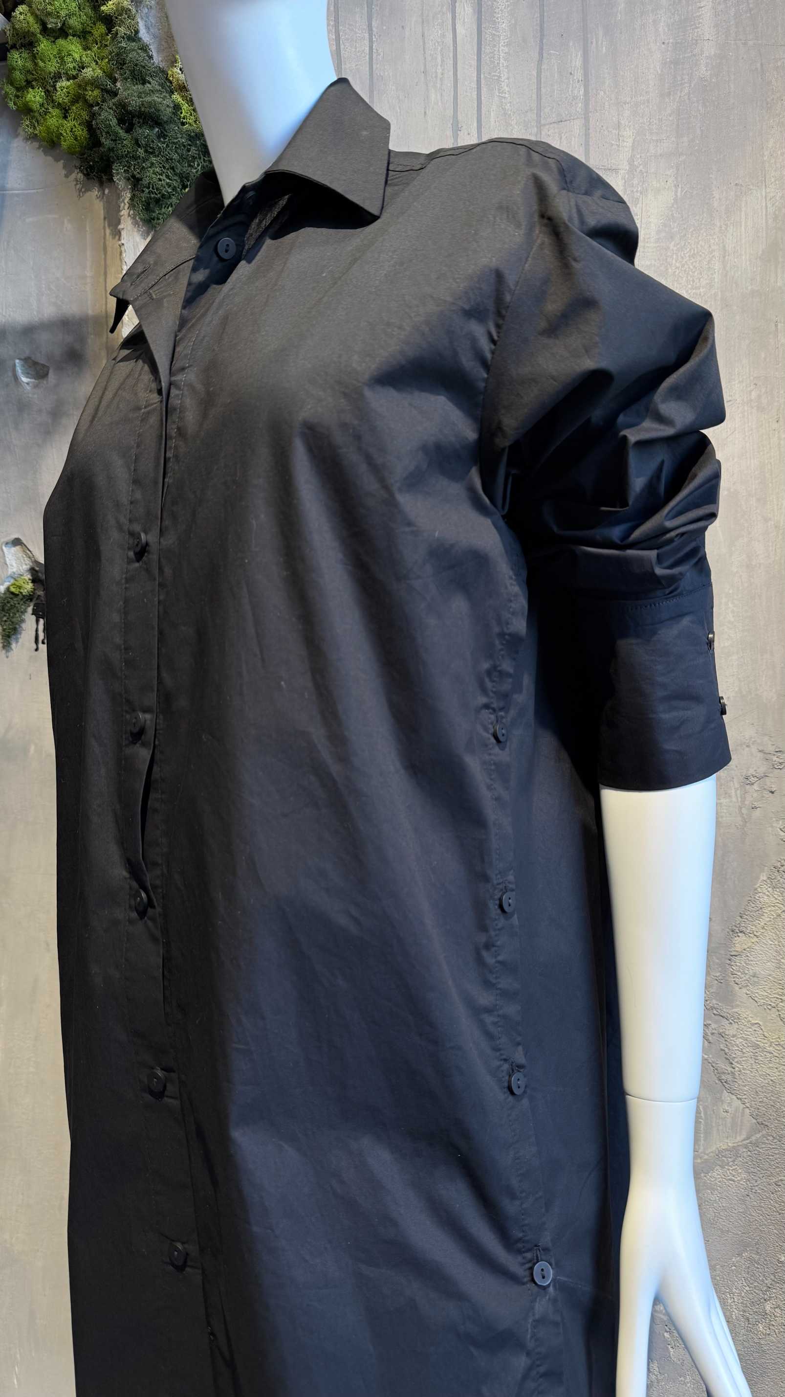  SOLSTICE KISS SHIRT DRESS BLACK - Vesta Donna 