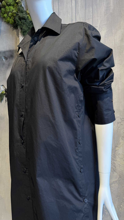 SOLSTICE KISS SHIRT DRESS BLACK - Vesta Donna 