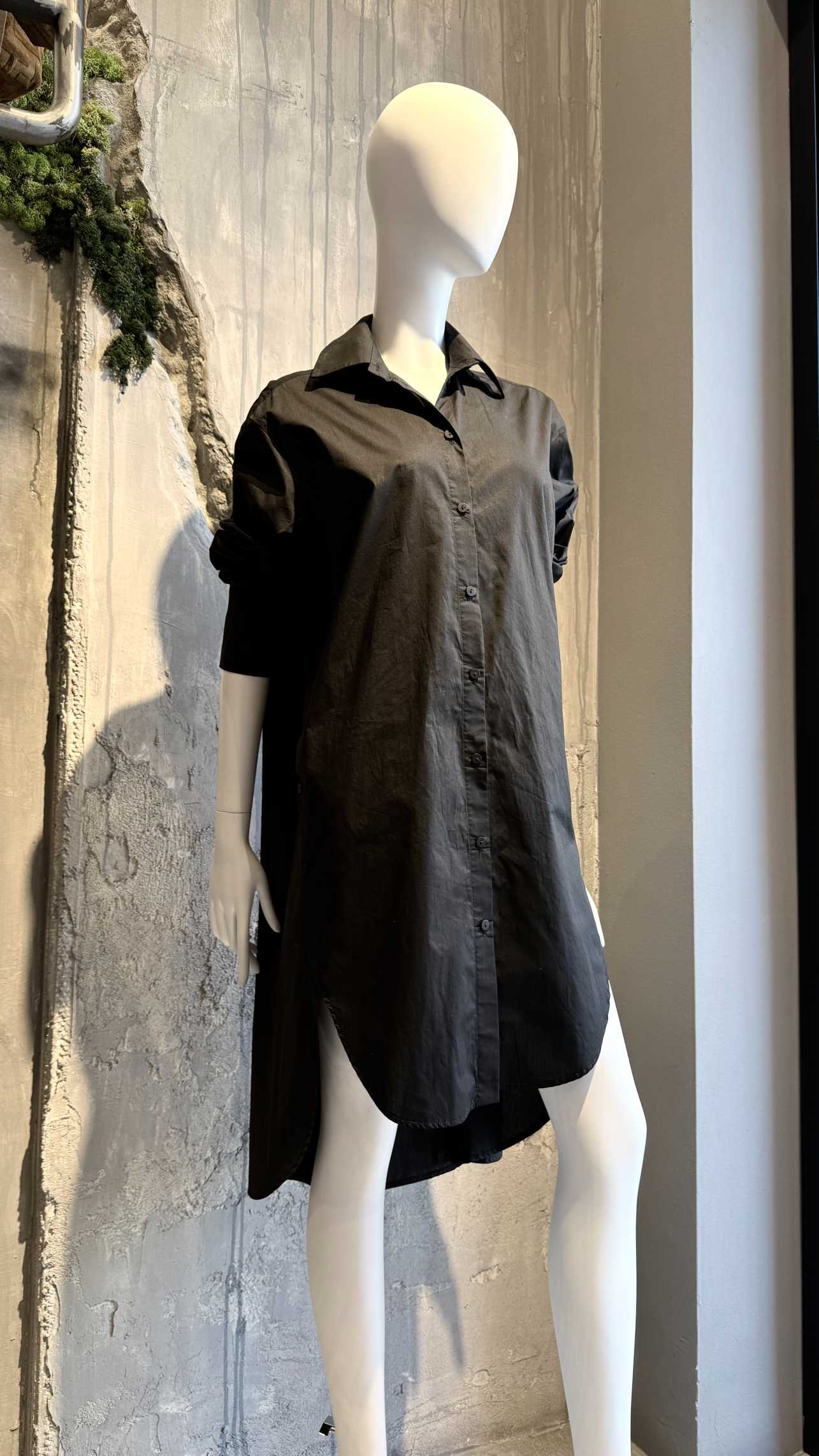  SOLSTICE KISS SHIRT DRESS BLACK - Vesta Donna 