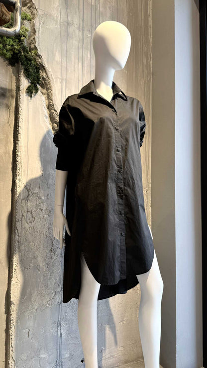  SOLSTICE KISS SHIRT DRESS BLACK - Vesta Donna 
