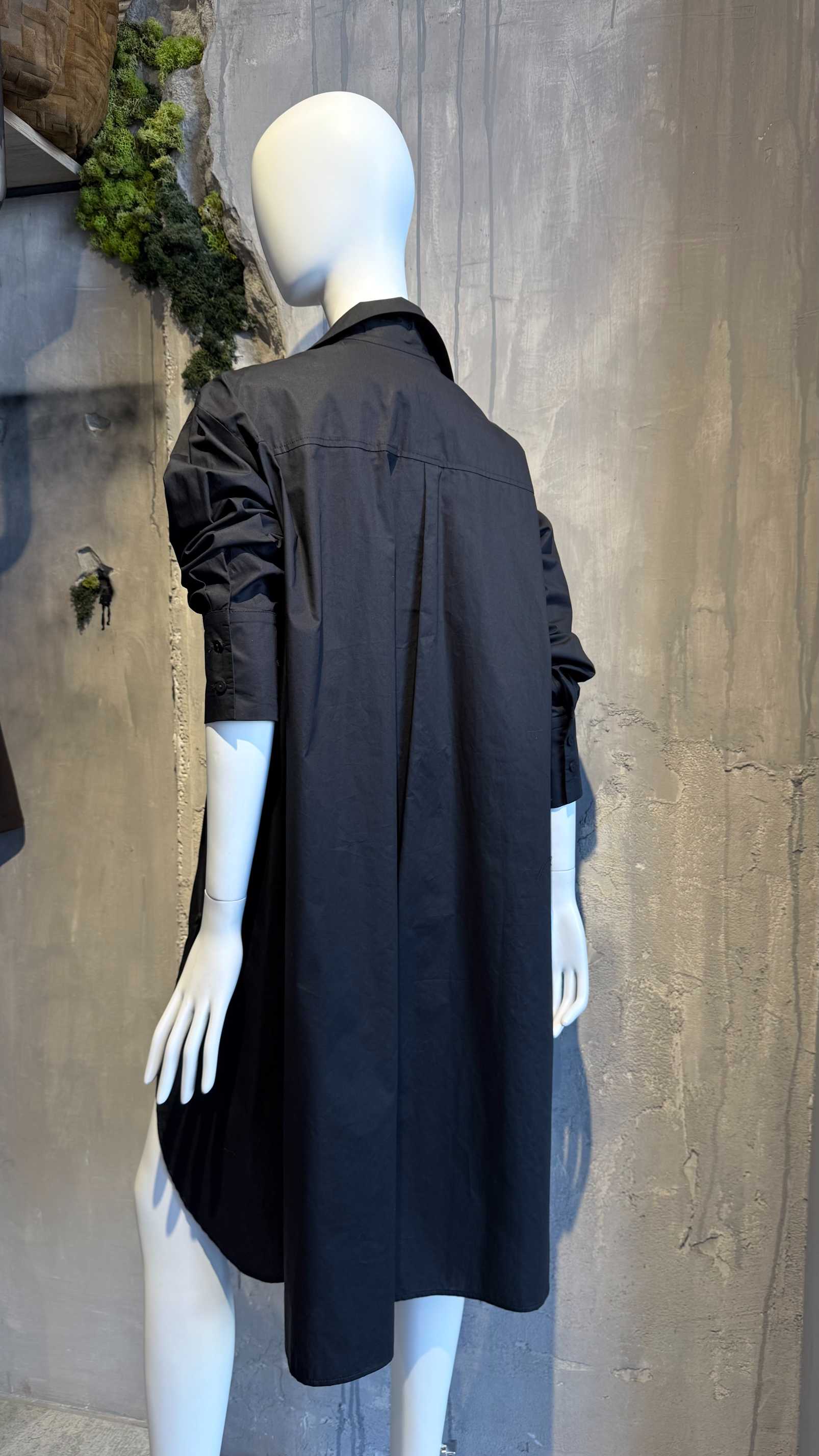  SOLSTICE KISS SHIRT DRESS BLACK - Vesta Donna 