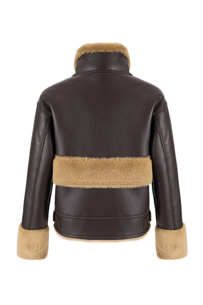 SINTHIA AVIATOR JACKET BROWN
