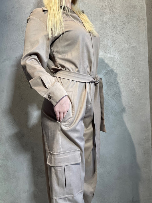 ZENAIDA JUMPSUIT BEIGE - Vesta Donna