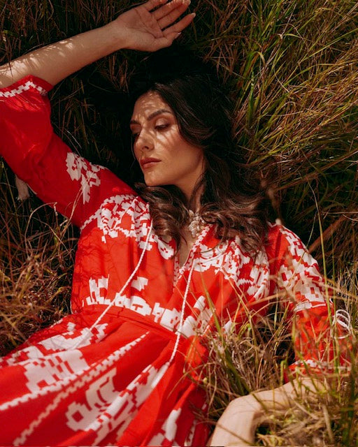 CELIA RED DRESS - Vesta Donna