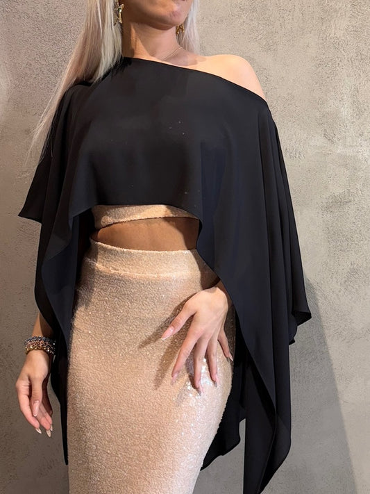 KATHY TOP BLACK - Vesta Donna