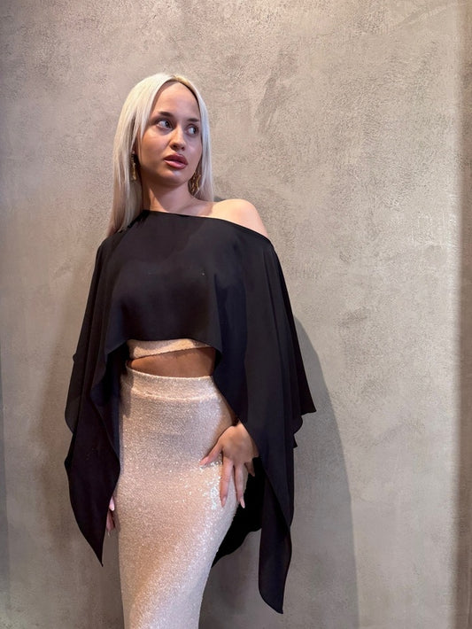 KATHY TOP BLACK - Vesta Donna