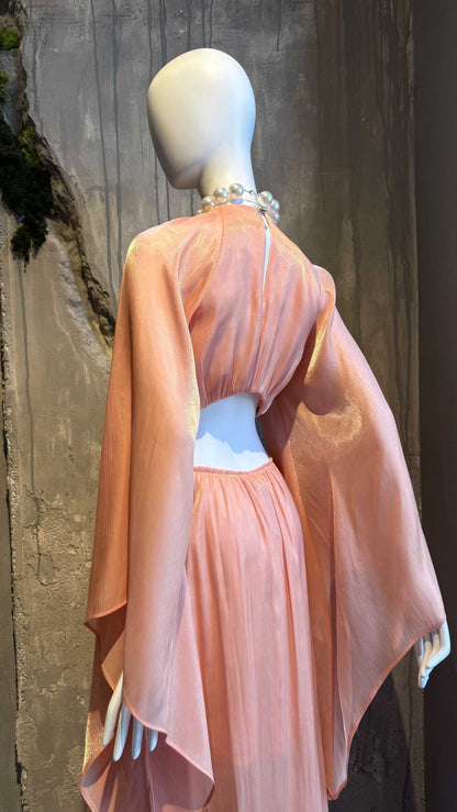 SEEZY CUT OUT DRESS PEACH
