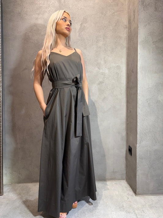 TASSIA DRESS KHAKI - Vesta Donna