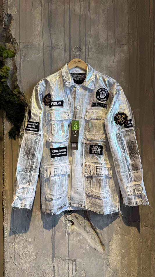 GEMELLI JACKET WHITE FOIL