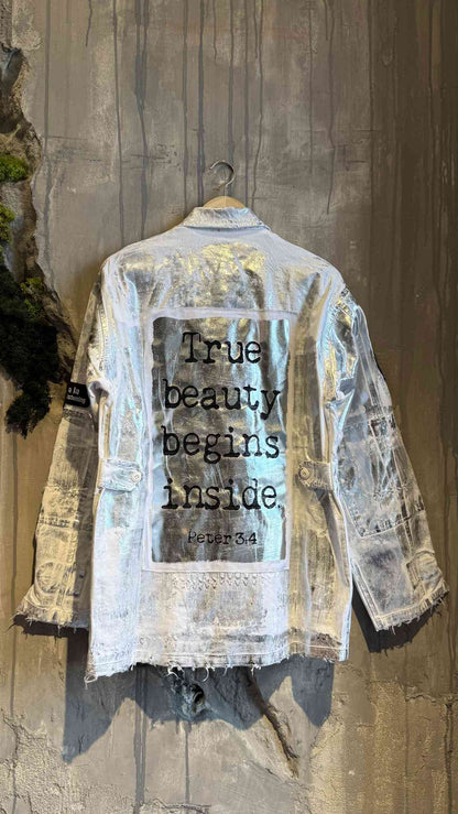 GEMELLI JACKET WHITE FOIL
