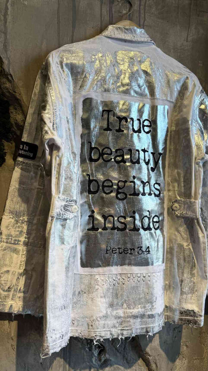 GEMELLI JACKET WHITE FOIL